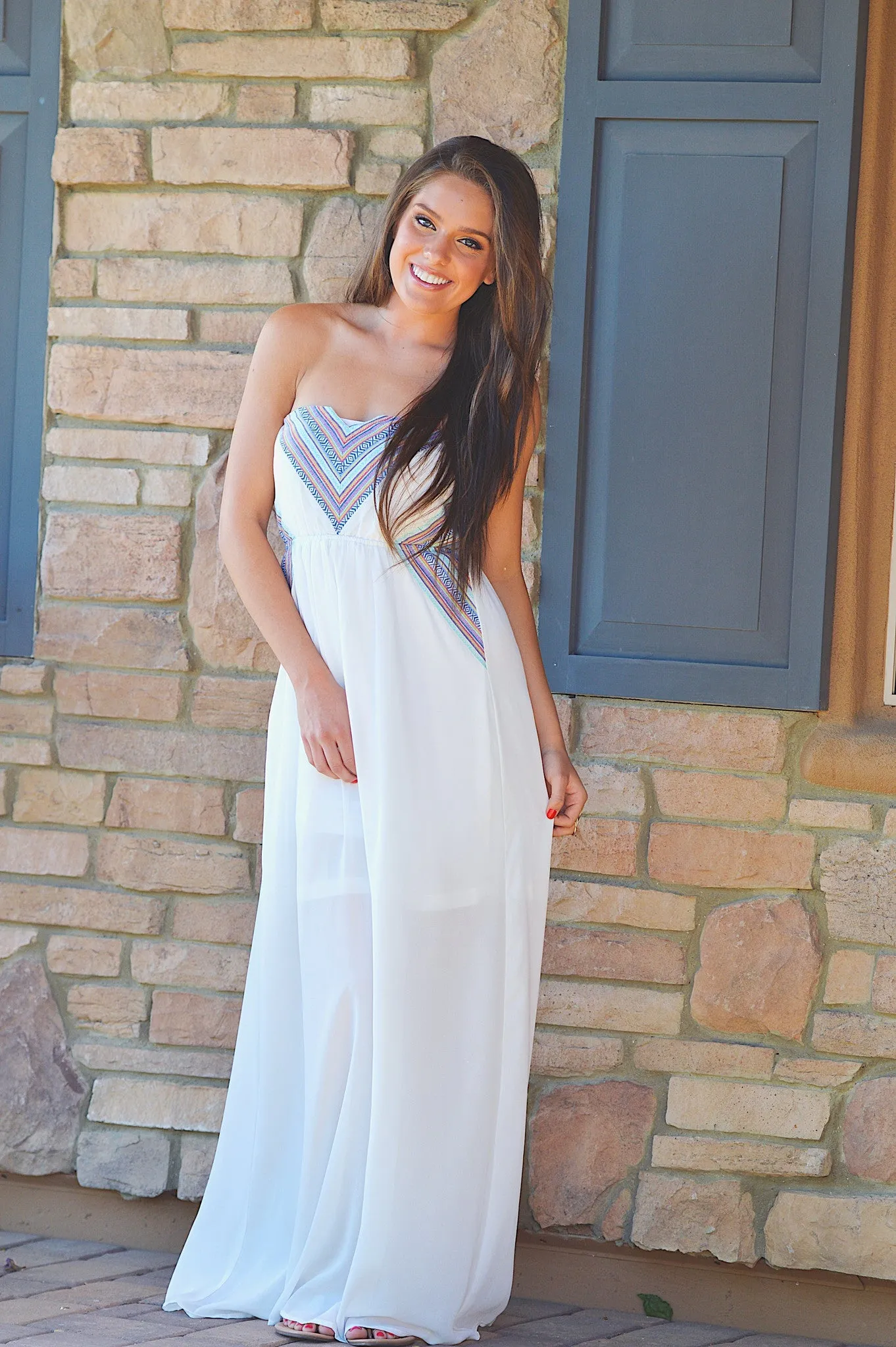 Time Of Our Lives Maxi Dress- White