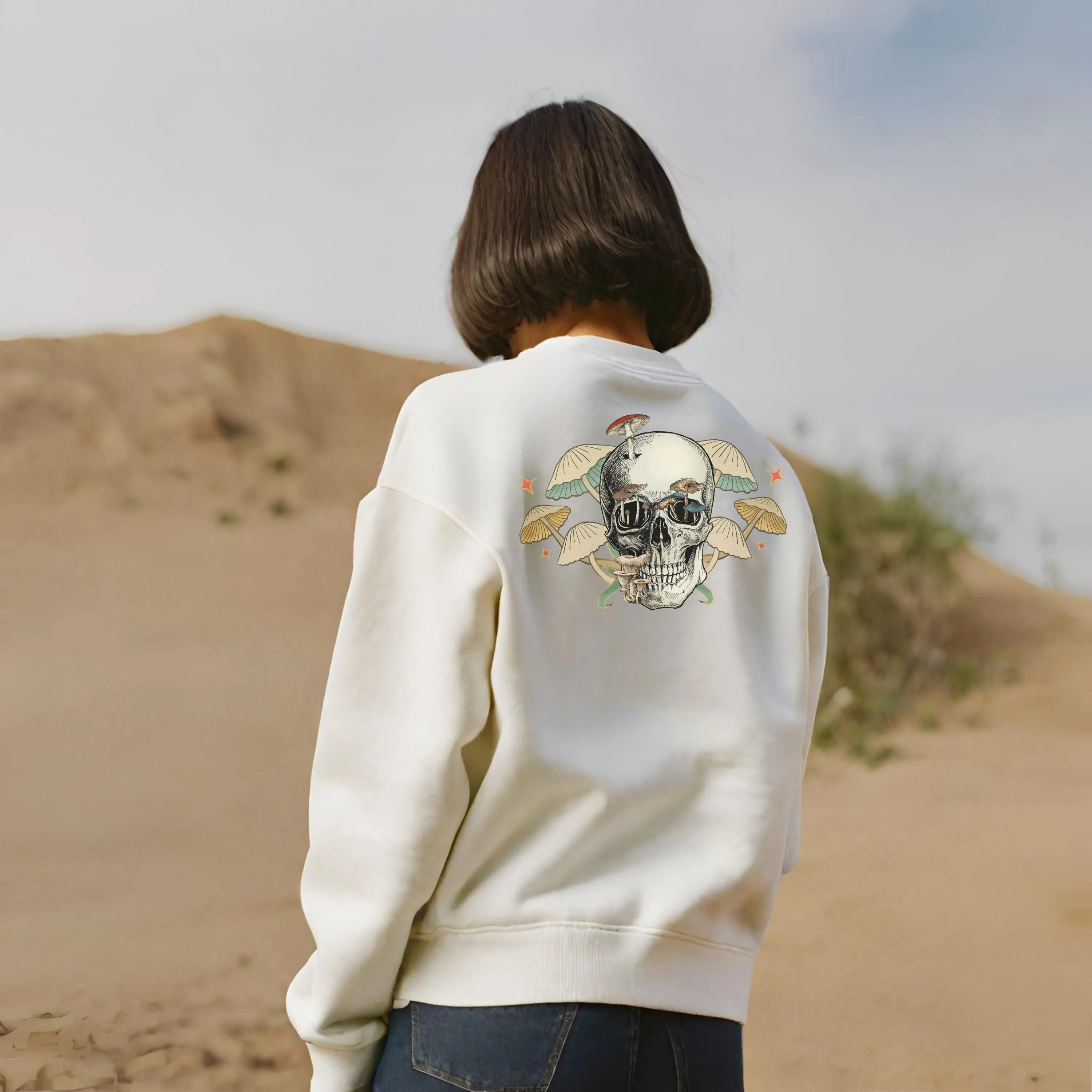 Unisex Skull Mushroom Premium Sweatshirt