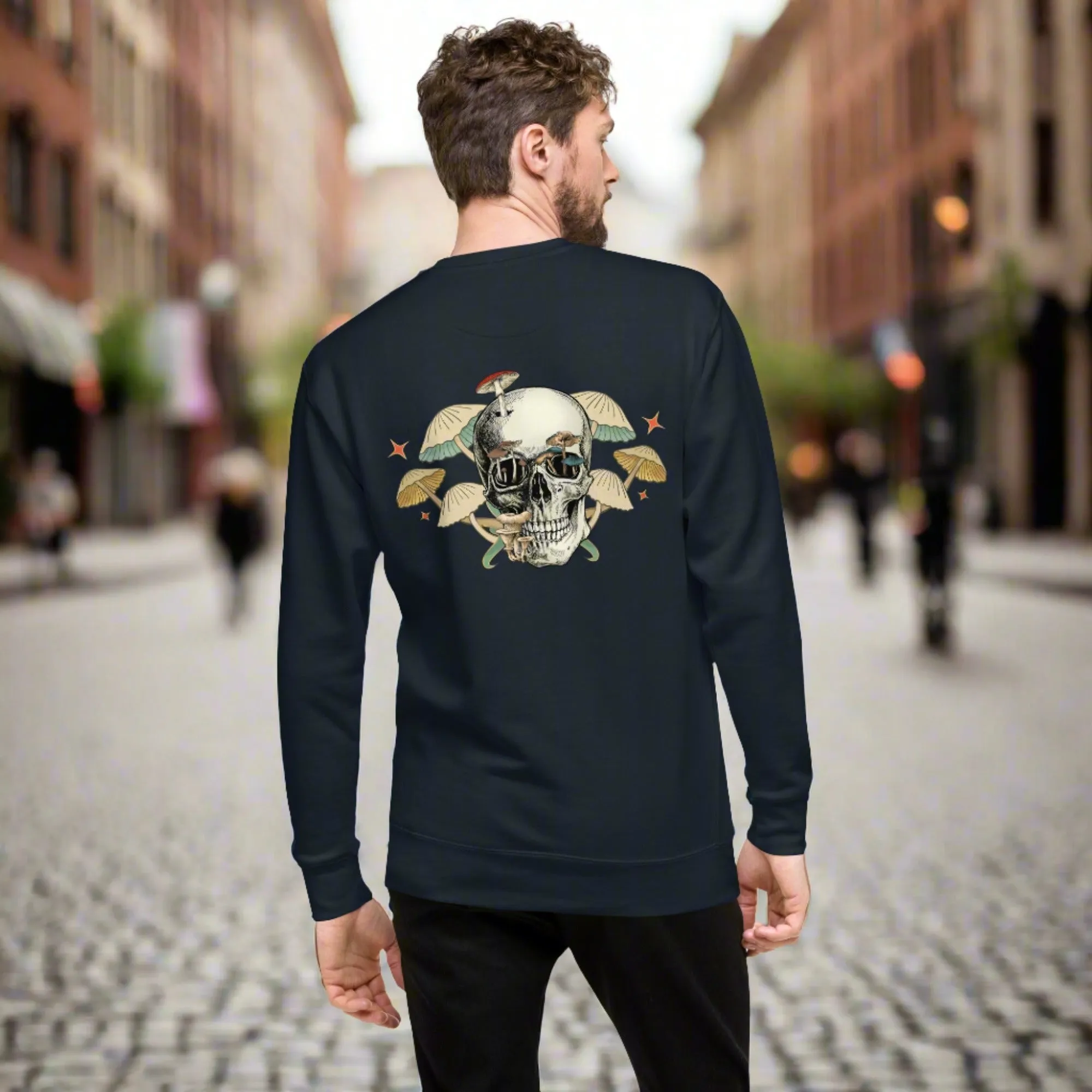 Unisex Skull Mushroom Premium Sweatshirt