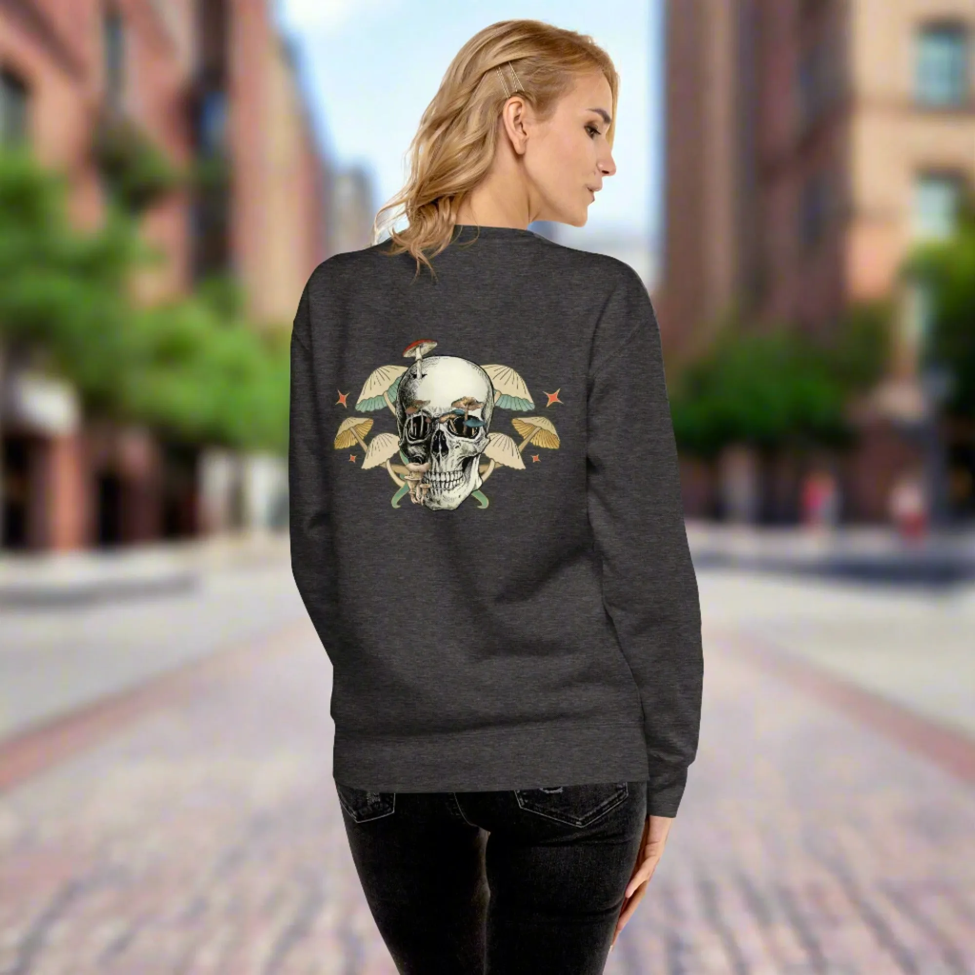 Unisex Skull Mushroom Premium Sweatshirt