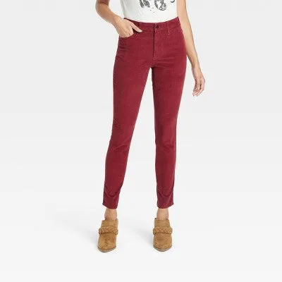 Universal Thread Women's High-Rise Skinny Jeans Cropped Corduroy Pants