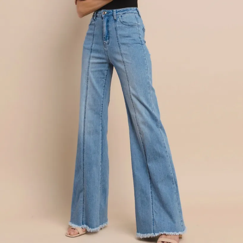 Valeria Wide Leg Palazzo Fit Jeans