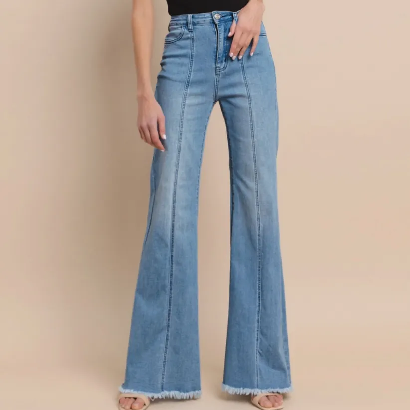 Valeria Wide Leg Palazzo Fit Jeans