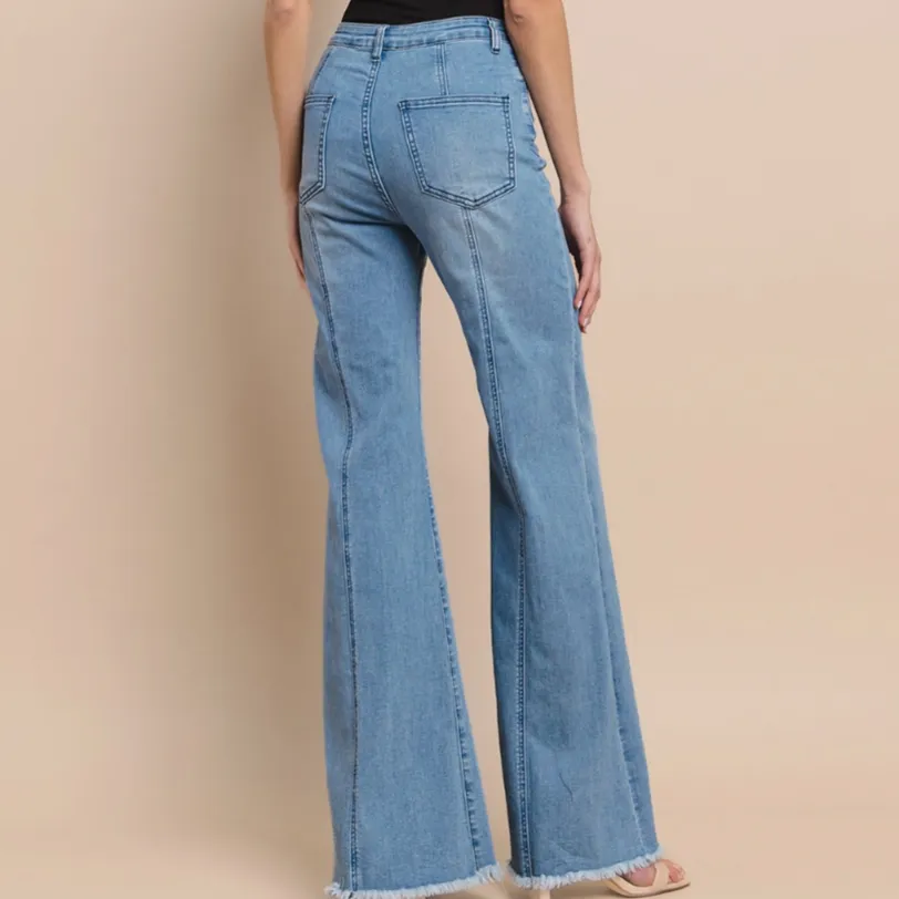 Valeria Wide Leg Palazzo Fit Jeans