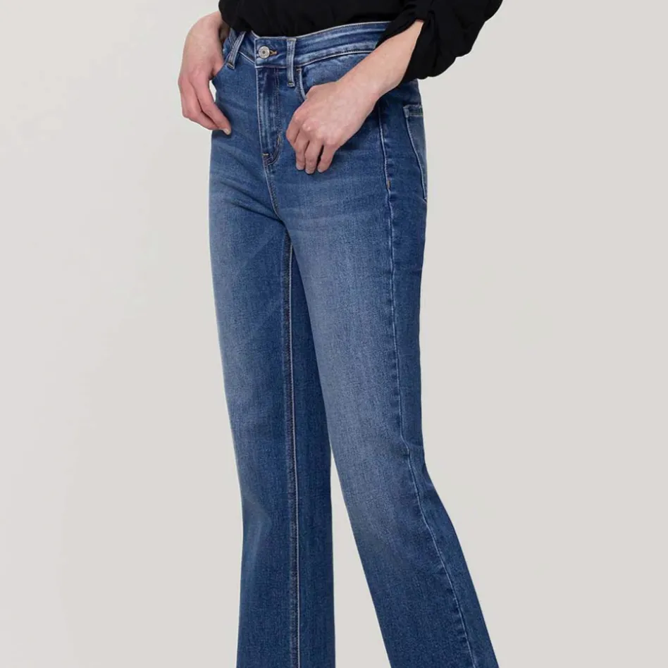 Walking on Sunshine Slim Dark Wash Bootcut Jeans