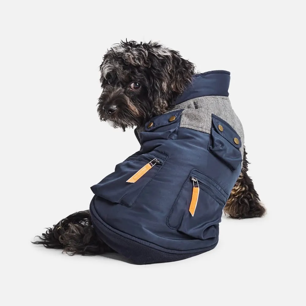 Waterproof Ripstop Dog Coat—Blue