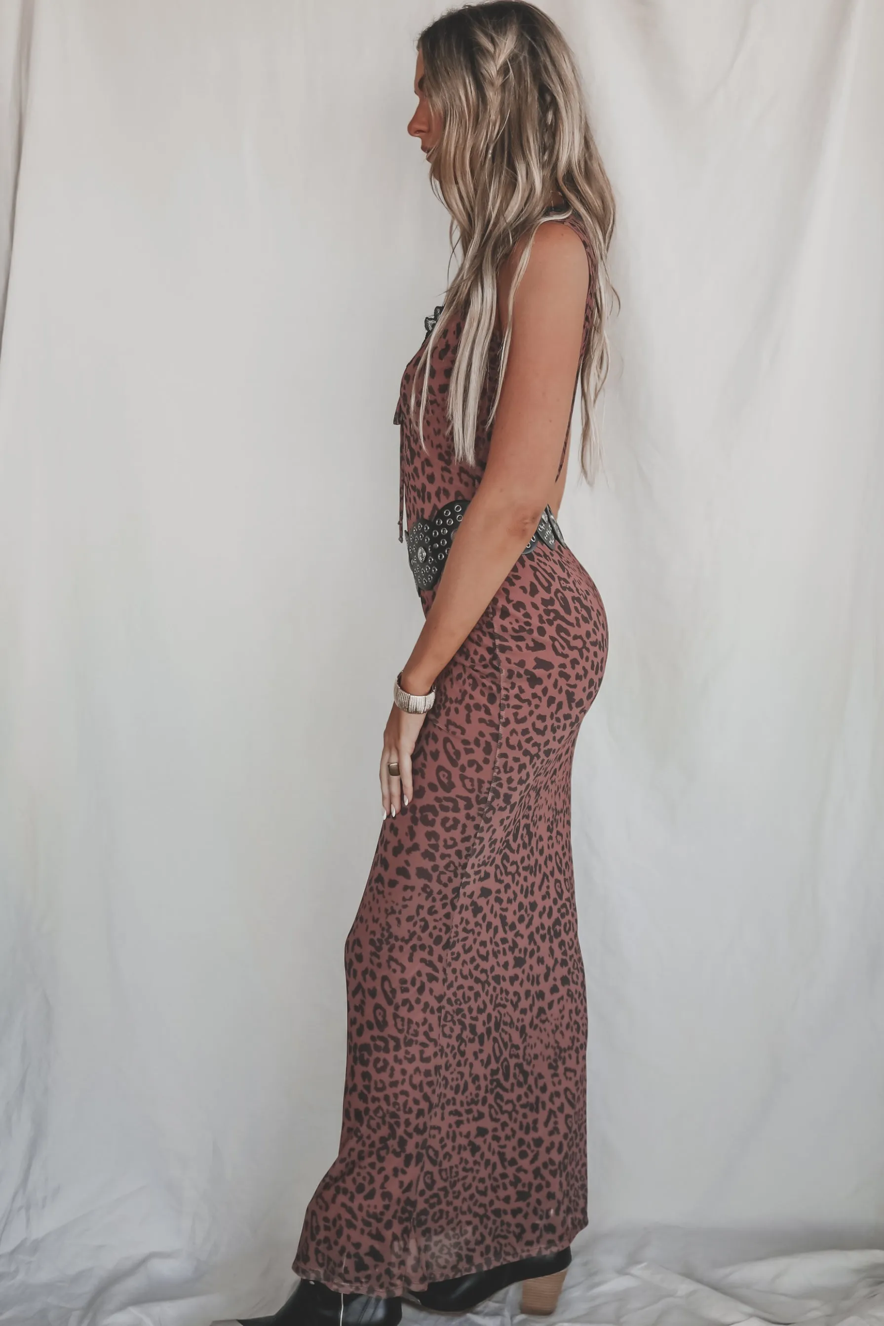 Wild In Her Eyes Leopard Maxi Dress