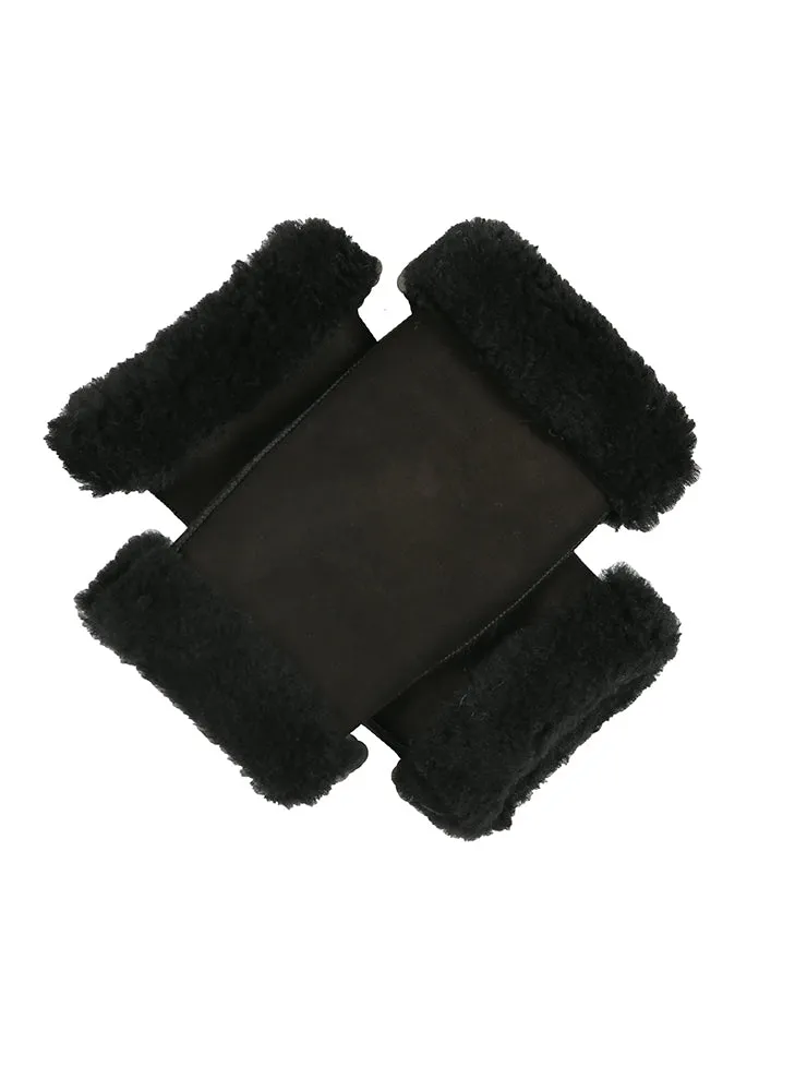 Women's Fingerless Sheepskin Mittens