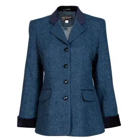 Women's Harris Tweed Jacket - Maggie - Blue Fleck