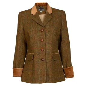 Women's Harris Tweed Jacket - Maggie - Brown Check