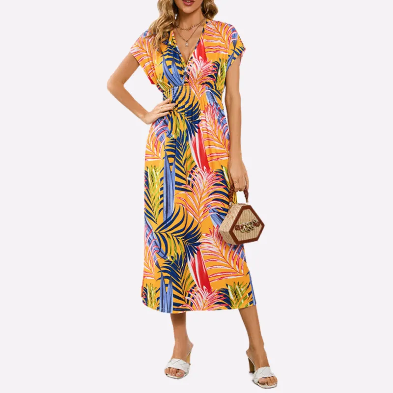 Yellow Maxi Dress | Open Back Sleeveless