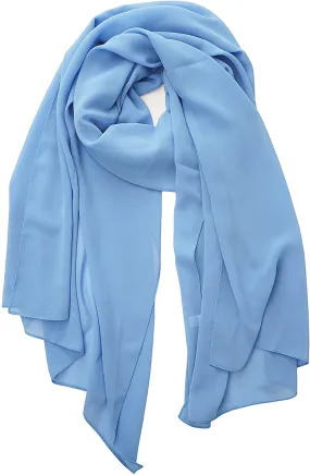 YOUR SMILE for Women Lightweight Breathable Solid Color Soft Chiffon Long Fashion Scarves Sun-Proof Shawls Wrap