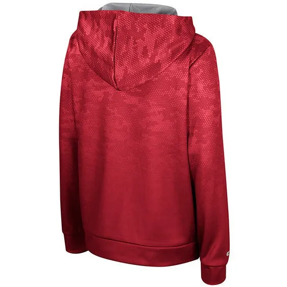 Youth Crimson Washington State Hoodie with Cougars On Sleeve