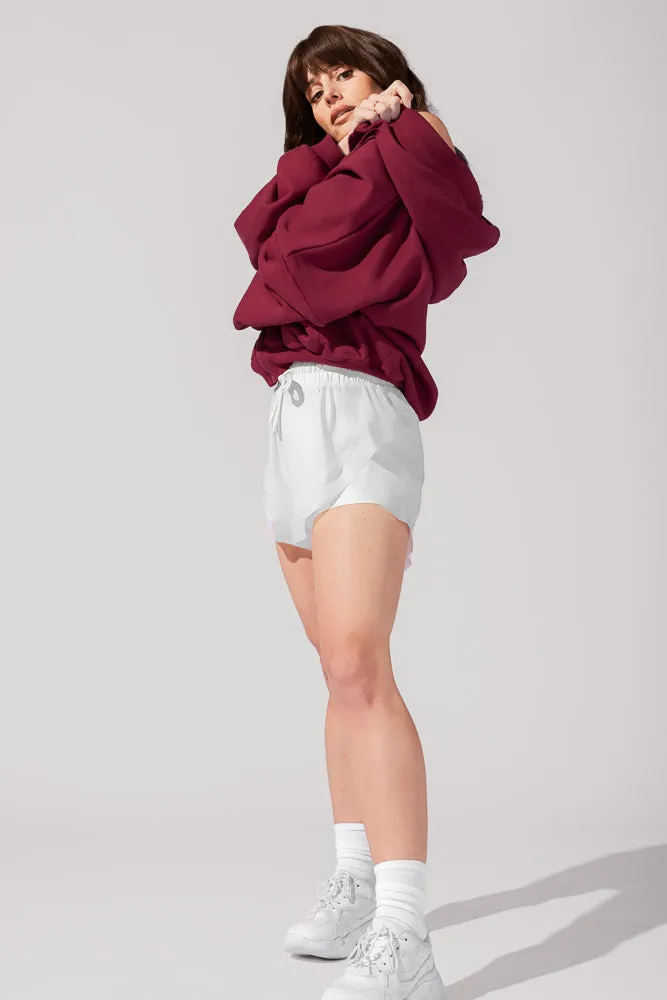 Zip Cloud Hoodie - Crimson